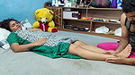 Malayali wife feet massage doing by husband