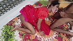 Indian Bhabhi Red Traditional Dress Intimate Sex with Devar – Homemade