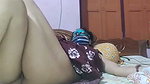 Desi Bhabhi Shows Her Pussy While Lying on the Bed