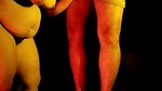 An Indian couple having intense sex in a dark room