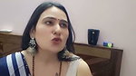 Sexy punjabi lady big deep navel in blue saree 1