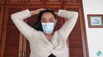 Blowjob and Cum Eating From Surgical Mask