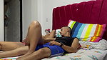 Big Ass Stepmom in Sexy Lingerie Fucked by Skinny Stepson