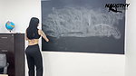 Beautiful teacher records a porn video in the classroom