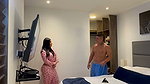 A young hot couple is caught having sex at home by their parents