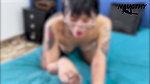A delicious deep throat from a tattooed girl