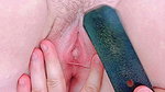 Scolding my cousin’s pussy with a strap I slap her until she’s red