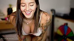 Sexy Colombian Effy Loweell masturbates sensually in her chair while she moans and writhes with pleasure