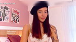 Sexy Colombian webcam model Effy looks very sensual and attractive with a beret on her head