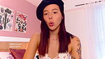 Sexy Colombian webcam model Effy looks very sensual and attractive with a beret on her head