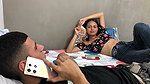 Sexy stepsister can’t stand the urge to fuck with me and asks me to fuck very well