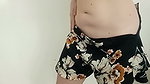 Showing under my skirt, my soft pink pussy