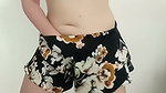 Showing under my skirt, my soft pink pussy