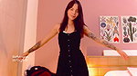 Skinny Colombian girl with a sweet and sensual look dresses and gets ready to go out with her friends, while transmittin