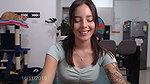 Skinny Colombian tattooed with an innocent face looks very cute