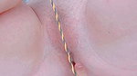 squeezing her pussy from the inside with rope