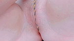 squeezing her pussy from the inside with rope
