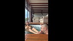 Stepsister ScarlettKent gets lick in her feet, toes and soles in a hot tub by her stepbrother