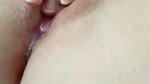 Sweet innocent girl drips pussy cream