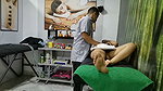 The masseuse gives me a good fuck while my husband is in the waiting room