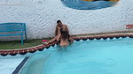 THE NEIGHBOR LEAVES HER HUSBAND AT HOME TO FUCK THE FIRST SEE IN THE POOL