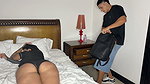Thief with huge cock breaks into my house and ends up fucking me and whipping my huge ass – LaRolaX & Max Betancur