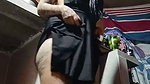Wife alone at home masturbates