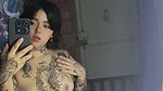 Woman alone records herself enjoying herself unhurriedly