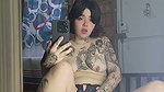 Woman alone records herself enjoying herself unhurriedly