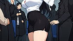 Anime public bus threesome sex