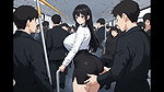 Anime public bus threesome sex