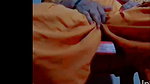 A single woman mastrebating with a lot of passion