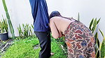 MILF Fucking Exib in the Garden Almost Caught ( Outdoor Sex )
