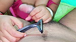 Hot Indian Aunty Pusssy Hair Cut & Handjob Cumshot