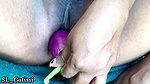 For the First Time, I Inserted a Natural Iron Pipe and an Eggplant Into Pusi