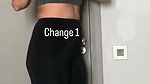 Actress Sruthi Hariharan exotic workout bending cleavage show 1