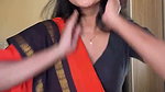 Beautiful homely girl boobs in blouse sexy navel show 1