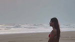 Hot girl in bikini romance with partner 1