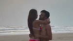 Hot girl in bikini romance with partner 1