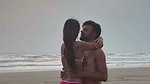 Hot girl in bikini romance with partner 1