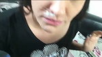 Two milf blowing and eating cum 1
