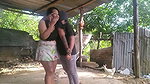 Here fulfilling the duties of the field, while my partner surprises me