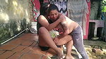Here fulfilling the duties of the field, while my partner surprises me