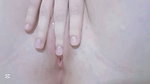 her white and clean pussy masturbating with her fingers inside it until she moans