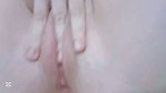 her white and clean pussy masturbating with her fingers inside it until she moans