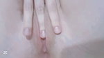 her white and clean pussy masturbating with her fingers inside it until she moans