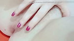 Her pussy turns pink like her nails when she puts two fingers inside