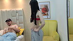 her cousin teaches her to do exercises and fucks her in her room
