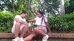 He managed to conquer a stranger in a park and ended up practicing oral to her in public
