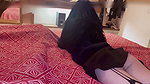 He fucks his stepdaughter, after classes in uniform and sexy skirt she provokes him